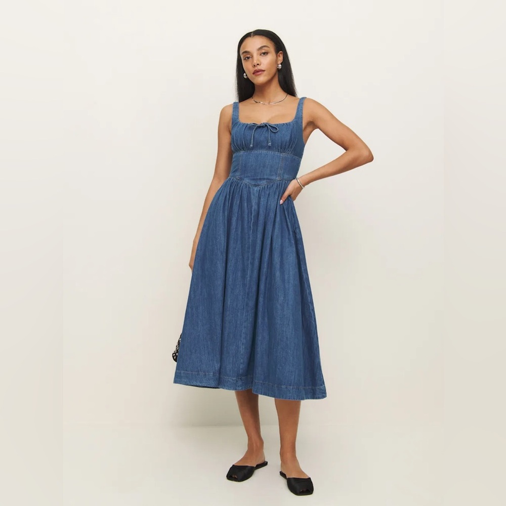 Reformation Women's Balia Fit & Flare Midi-Dress EUC